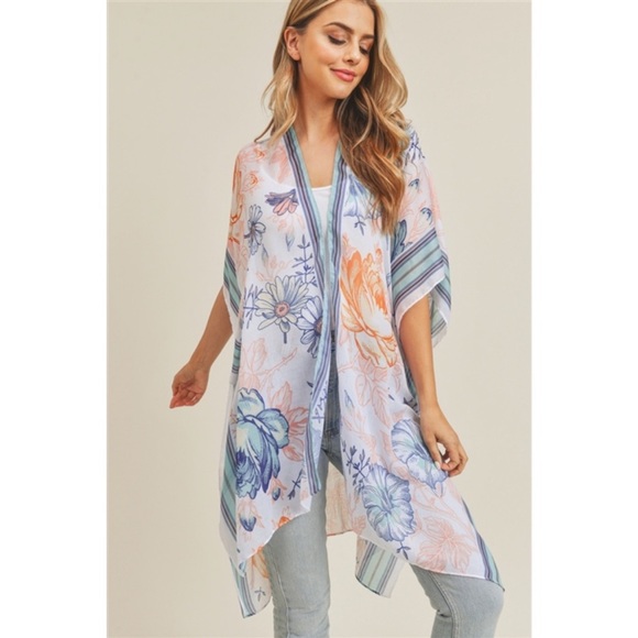Bold Floral Kimono - One Size - Picture 5 of 13
